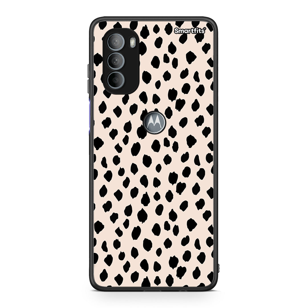 Motorola Moto G31 New Polka Dots θήκη από τη Smartfits με σχέδιο στο πίσω μέρος και μαύρο περίβλημα | Smartphone case with colorful back and black bezels by Smartfits
