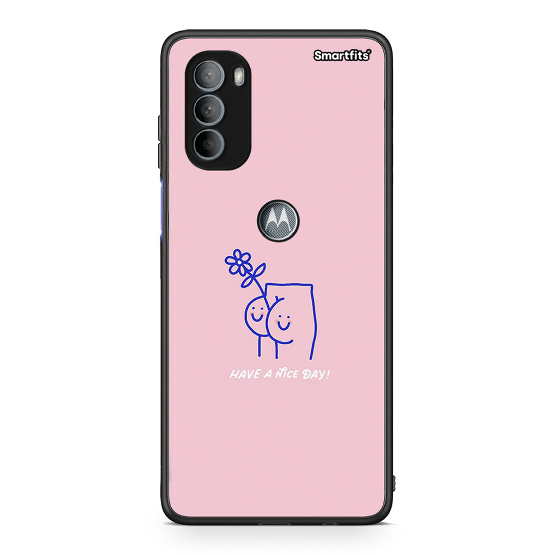 Motorola Moto G31 Nice Day θήκη από τη Smartfits με σχέδιο στο πίσω μέρος και μαύρο περίβλημα | Smartphone case with colorful back and black bezels by Smartfits
