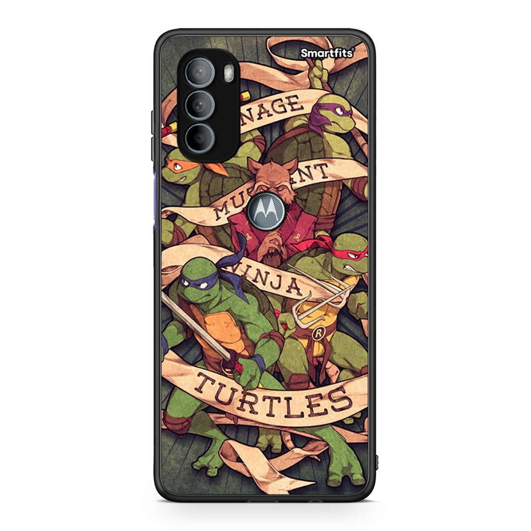 Motorola Moto G31 Ninja Turtles θήκη από τη Smartfits με σχέδιο στο πίσω μέρος και μαύρο περίβλημα | Smartphone case with colorful back and black bezels by Smartfits