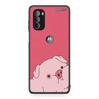 Thumbnail for Motorola Moto G31 Pig Love 1 Θήκη Αγίου Βαλεντίνου από τη Smartfits με σχέδιο στο πίσω μέρος και μαύρο περίβλημα | Smartphone case with colorful back and black bezels by Smartfits