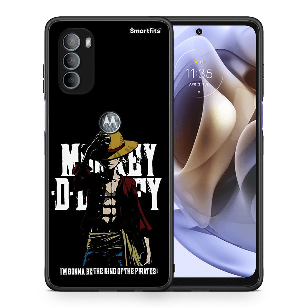 Θήκη Motorola Moto G31 Pirate King από τη Smartfits με σχέδιο στο πίσω μέρος και μαύρο περίβλημα | Motorola Moto G31 Pirate King case with colorful back and black bezels