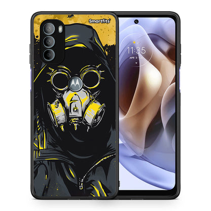 Θήκη Motorola Moto G31 Mask PopArt από τη Smartfits με σχέδιο στο πίσω μέρος και μαύρο περίβλημα | Motorola Moto G31 Mask PopArt case with colorful back and black bezels