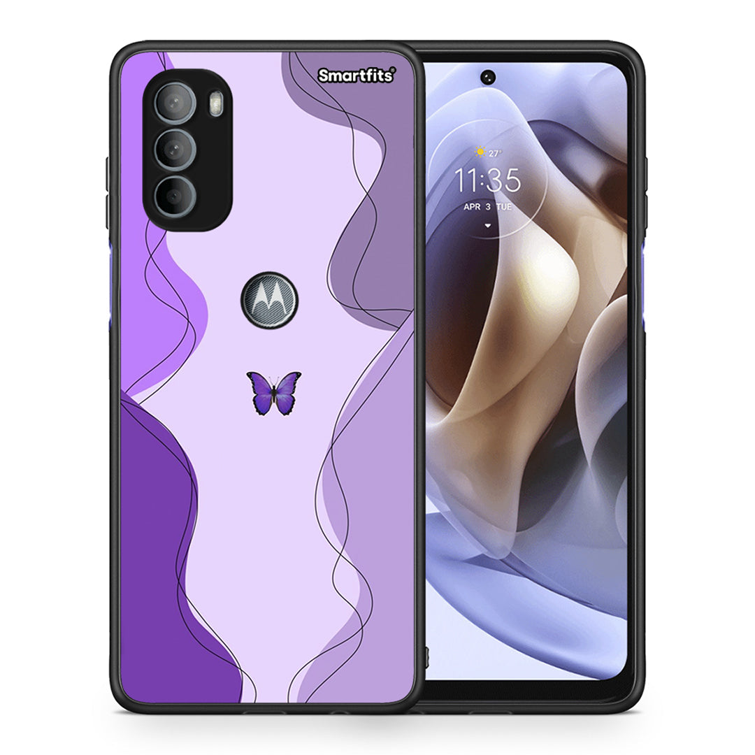 Purple Mariposa - Motorola Moto G31 θήκη