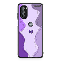 Thumbnail for Motorola Moto G31 Purple Mariposa Θήκη Αγίου Βαλεντίνου από τη Smartfits με σχέδιο στο πίσω μέρος και μαύρο περίβλημα | Smartphone case with colorful back and black bezels by Smartfits