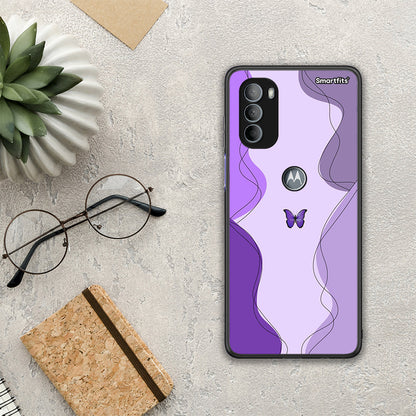 Purple Mariposa - Motorola Moto G31 θήκη