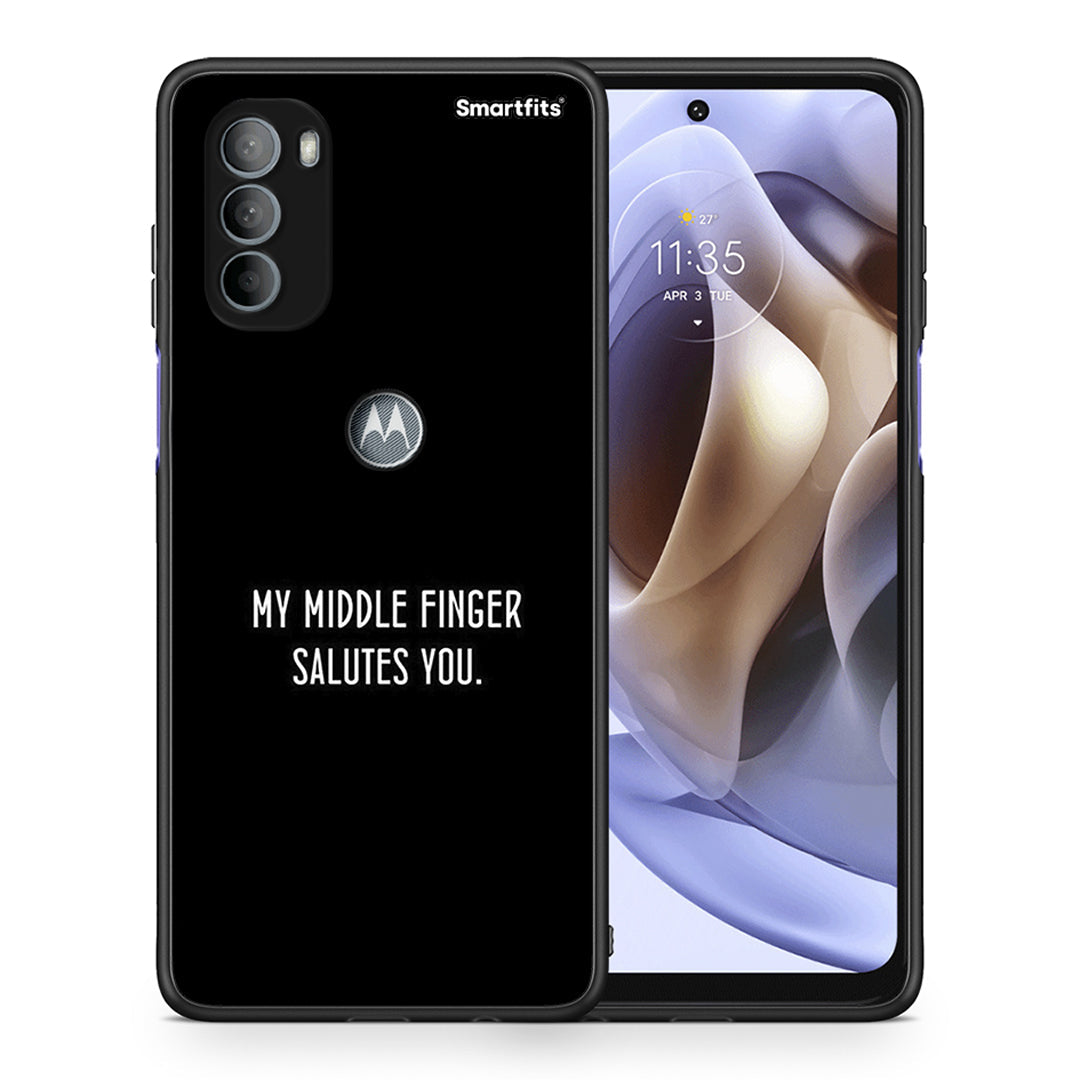 Θήκη Motorola Moto G31 Salute από τη Smartfits με σχέδιο στο πίσω μέρος και μαύρο περίβλημα | Motorola Moto G31 Salute case with colorful back and black bezels