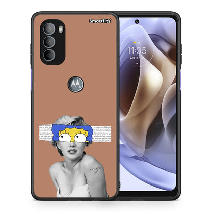 Θήκη Motorola Moto G31 Sim Merilyn από τη Smartfits με σχέδιο στο πίσω μέρος και μαύρο περίβλημα | Motorola Moto G31 Sim Merilyn case with colorful back and black bezels