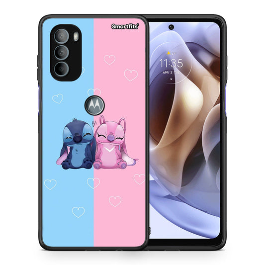 Θήκη Motorola Moto G31 Stitch And Angel από τη Smartfits με σχέδιο στο πίσω μέρος και μαύρο περίβλημα | Motorola Moto G31 Stitch And Angel case with colorful back and black bezels