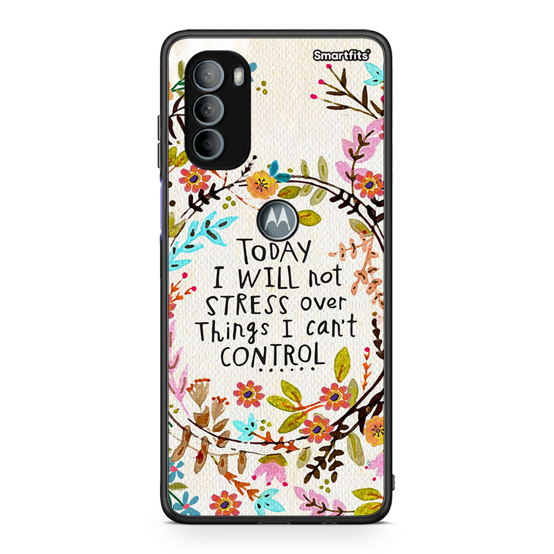 Motorola Moto G31 Stress Over θήκη από τη Smartfits με σχέδιο στο πίσω μέρος και μαύρο περίβλημα | Smartphone case with colorful back and black bezels by Smartfits