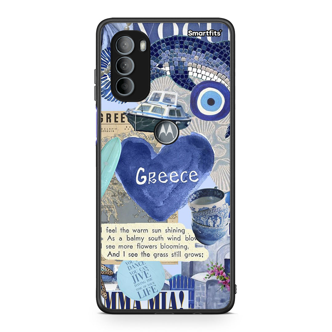 Motorola Moto G31 Summer In Greece Θήκη από τη Smartfits με σχέδιο στο πίσω μέρος και μαύρο περίβλημα | Smartphone case with colorful back and black bezels by Smartfits