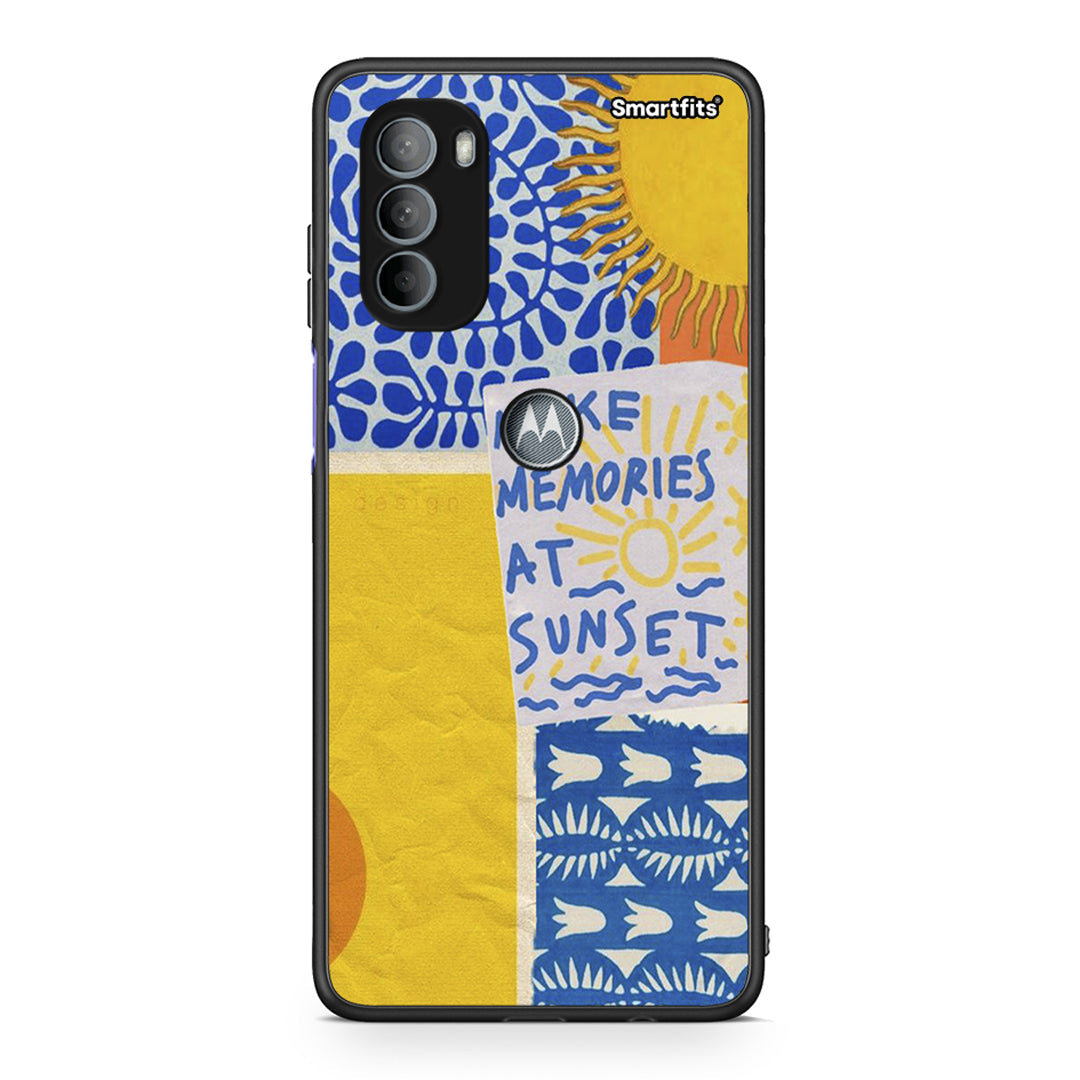 Motorola Moto G31 Sunset Memories Θήκη από τη Smartfits με σχέδιο στο πίσω μέρος και μαύρο περίβλημα | Smartphone case with colorful back and black bezels by Smartfits