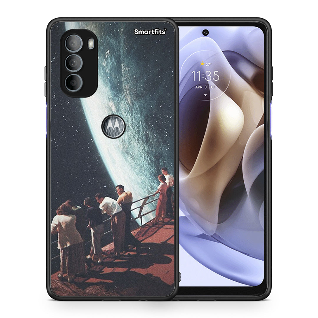 Θήκη Motorola Moto G31 Surreal View από τη Smartfits με σχέδιο στο πίσω μέρος και μαύρο περίβλημα | Motorola Moto G31 Surreal View case with colorful back and black bezels