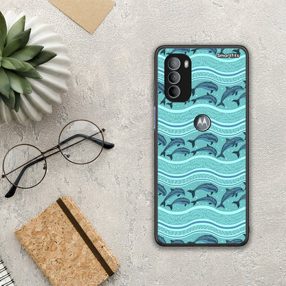Swimming Dolphins - Motorola Moto G31 θήκη