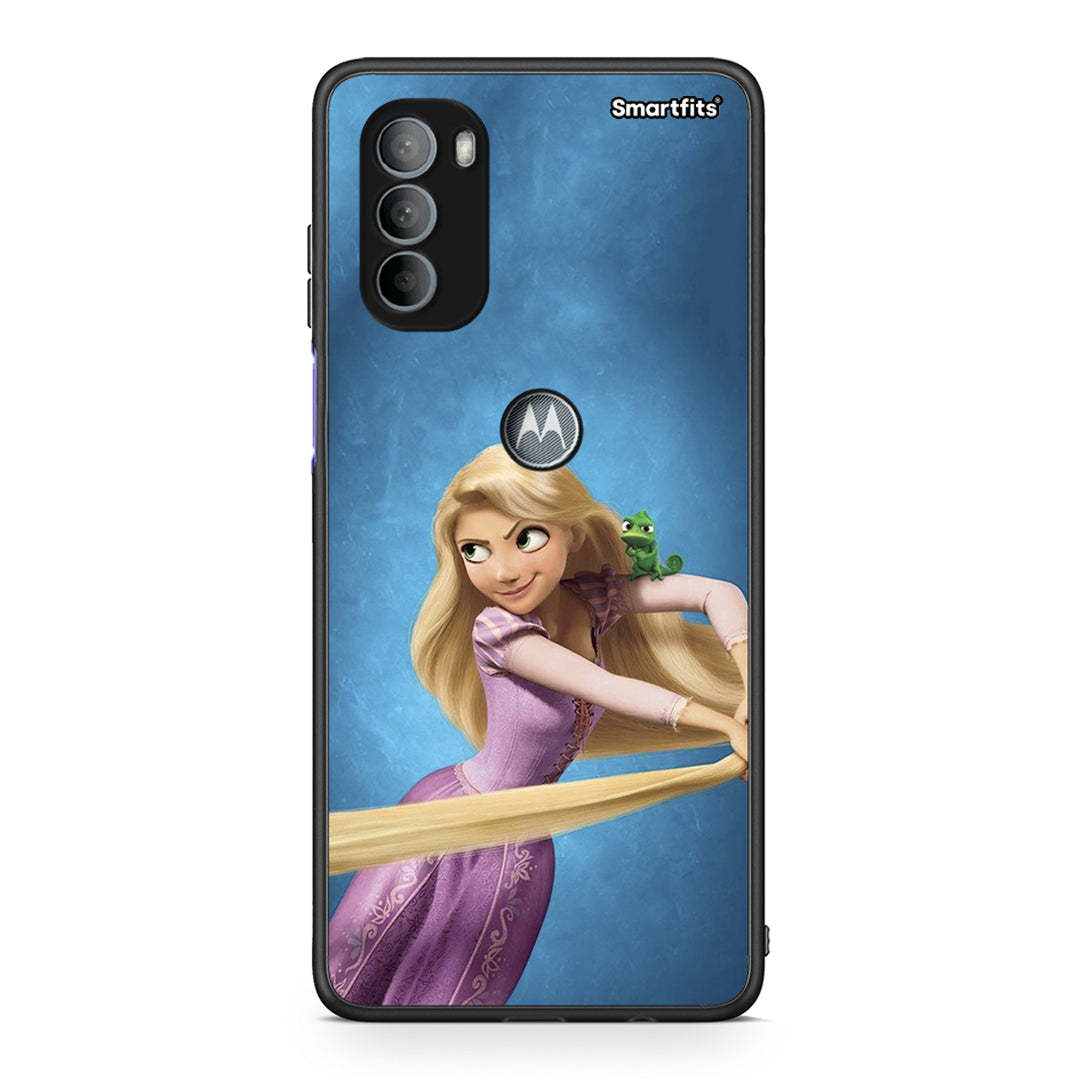Motorola Moto G31 Tangled 2 Θήκη Αγίου Βαλεντίνου από τη Smartfits με σχέδιο στο πίσω μέρος και μαύρο περίβλημα | Smartphone case with colorful back and black bezels by Smartfits