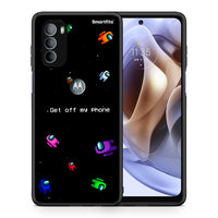 Thumbnail for Θήκη Motorola Moto G31 AFK Text από τη Smartfits με σχέδιο στο πίσω μέρος και μαύρο περίβλημα | Motorola Moto G31 AFK Text case with colorful back and black bezels