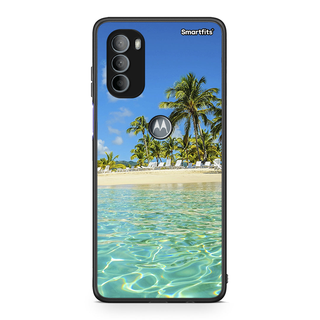 Motorola Moto G31 Tropical Vibes Θήκη από τη Smartfits με σχέδιο στο πίσω μέρος και μαύρο περίβλημα | Smartphone case with colorful back and black bezels by Smartfits