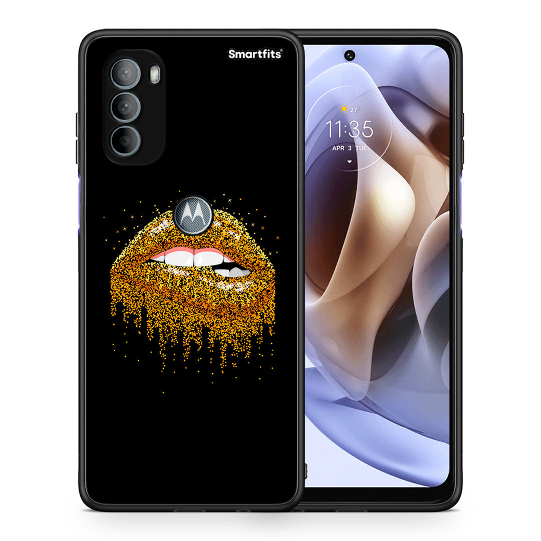 Θήκη Motorola Moto G31 Golden Valentine από τη Smartfits με σχέδιο στο πίσω μέρος και μαύρο περίβλημα | Motorola Moto G31 Golden Valentine case with colorful back and black bezels