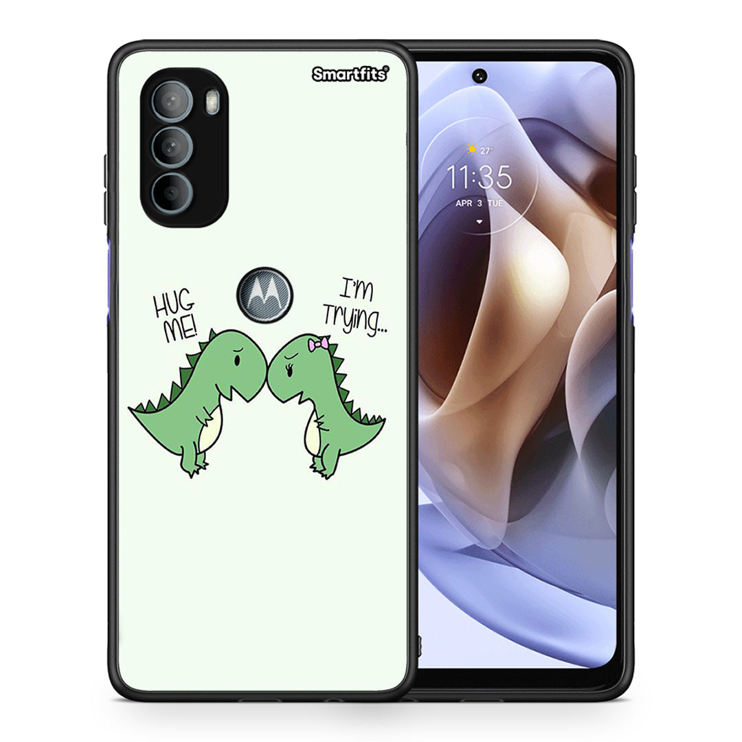 Θήκη Motorola Moto G31 Rex Valentine από τη Smartfits με σχέδιο στο πίσω μέρος και μαύρο περίβλημα | Motorola Moto G31 Rex Valentine case with colorful back and black bezels