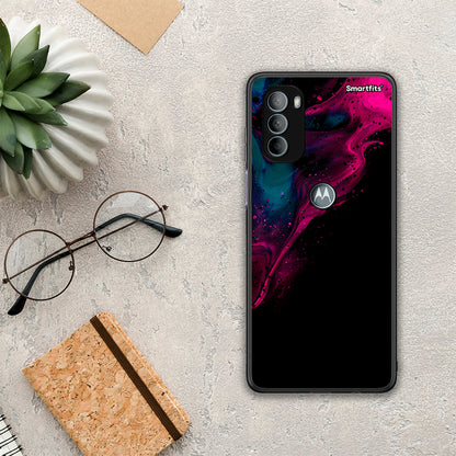 Watercolor Pink Black - Motorola Moto G31 θήκη