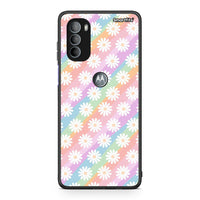 Thumbnail for Motorola Moto G31 White Daisies θήκη από τη Smartfits με σχέδιο στο πίσω μέρος και μαύρο περίβλημα | Smartphone case with colorful back and black bezels by Smartfits