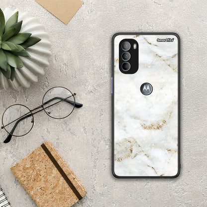 White Gold Marble - Motorola Moto G31 θήκη
