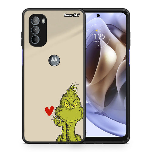 Θήκη Motorola Moto G31 Xmas Grinch από τη Smartfits με σχέδιο στο πίσω μέρος και μαύρο περίβλημα | Motorola Moto G31 Xmas Grinch case with colorful back and black bezels