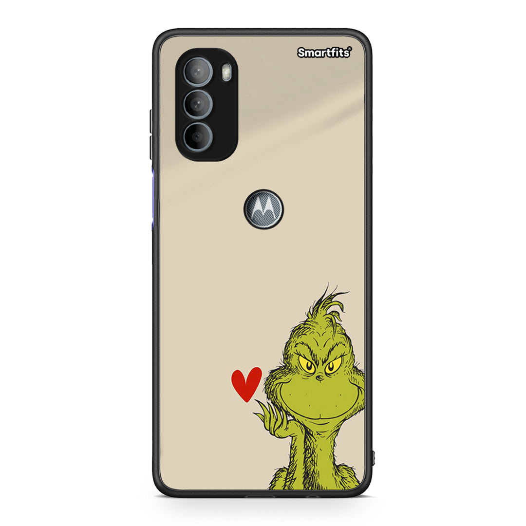 Motorola Moto G31 Xmas Grinch θήκη από τη Smartfits με σχέδιο στο πίσω μέρος και μαύρο περίβλημα | Smartphone case with colorful back and black bezels by Smartfits