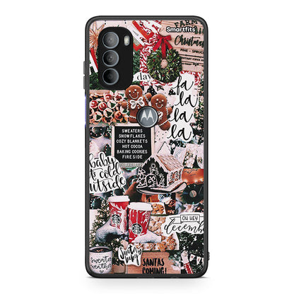 Motorola Moto G31 Xmas Habbits θήκη από τη Smartfits με σχέδιο στο πίσω μέρος και μαύρο περίβλημα | Smartphone case with colorful back and black bezels by Smartfits