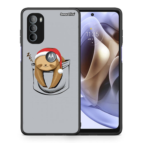 Θήκη Motorola Moto G31 Xmas Zzzz από τη Smartfits με σχέδιο στο πίσω μέρος και μαύρο περίβλημα | Motorola Moto G31 Xmas Zzzz case with colorful back and black bezels