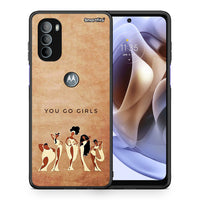 Thumbnail for Θήκη Motorola Moto G31 You Go Girl από τη Smartfits με σχέδιο στο πίσω μέρος και μαύρο περίβλημα | Motorola Moto G31 You Go Girl case with colorful back and black bezels