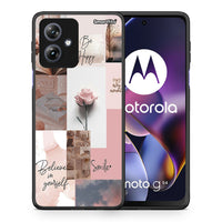 Thumbnail for Θήκη Motorola Moto G54 Aesthetic Collage από τη Smartfits με σχέδιο στο πίσω μέρος και μαύρο περίβλημα | Motorola Moto G54 Aesthetic Collage case with colorful back and black bezels