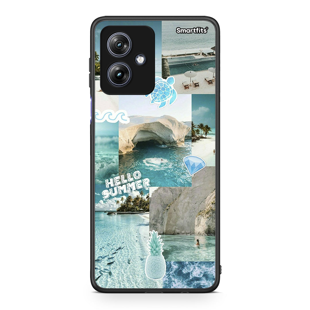 Motorola Moto G54 Aesthetic Summer Θήκη από τη Smartfits με σχέδιο στο πίσω μέρος και μαύρο περίβλημα | Smartphone case with colorful back and black bezels by Smartfits