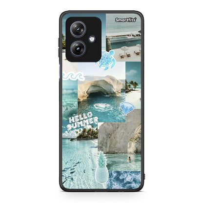 Motorola Moto G54 Aesthetic Summer Θήκη από τη Smartfits με σχέδιο στο πίσω μέρος και μαύρο περίβλημα | Smartphone case with colorful back and black bezels by Smartfits