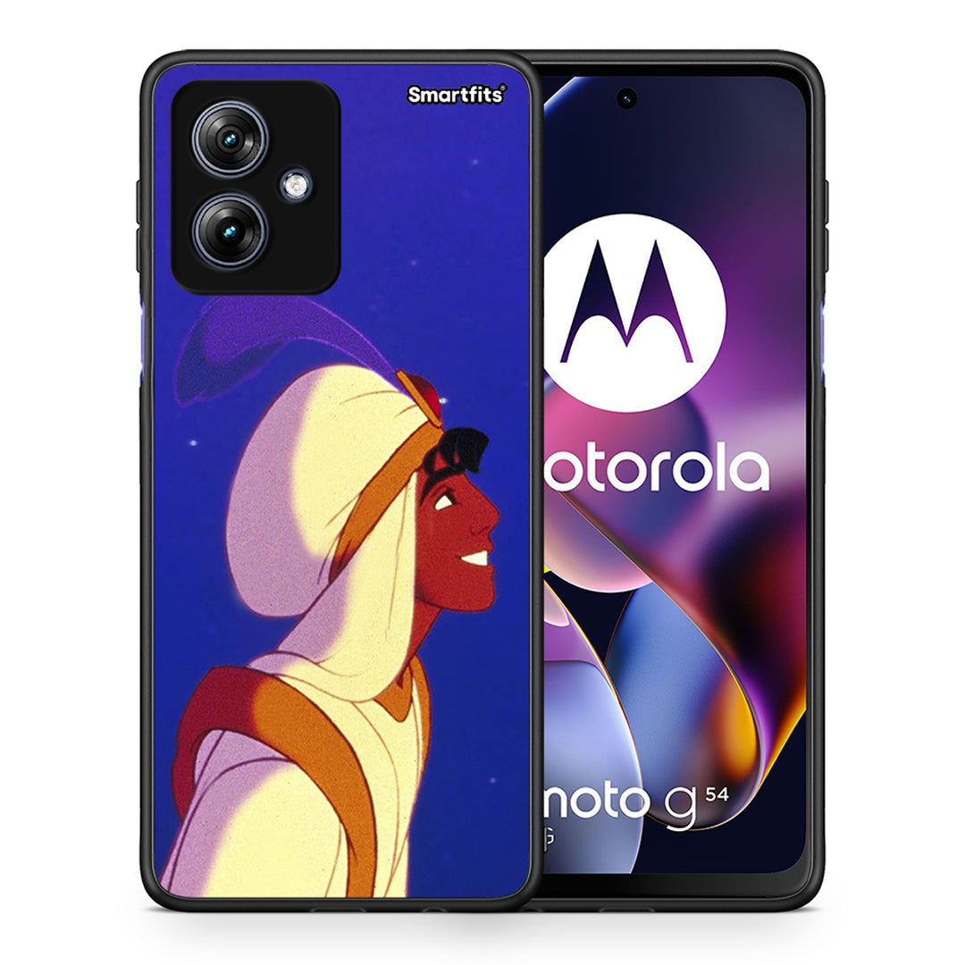 Θήκη Motorola Moto G54 Alladin And Jasmine Love 1 από τη Smartfits με σχέδιο στο πίσω μέρος και μαύρο περίβλημα | Motorola Moto G54 Alladin And Jasmine Love 1 case with colorful back and black bezels