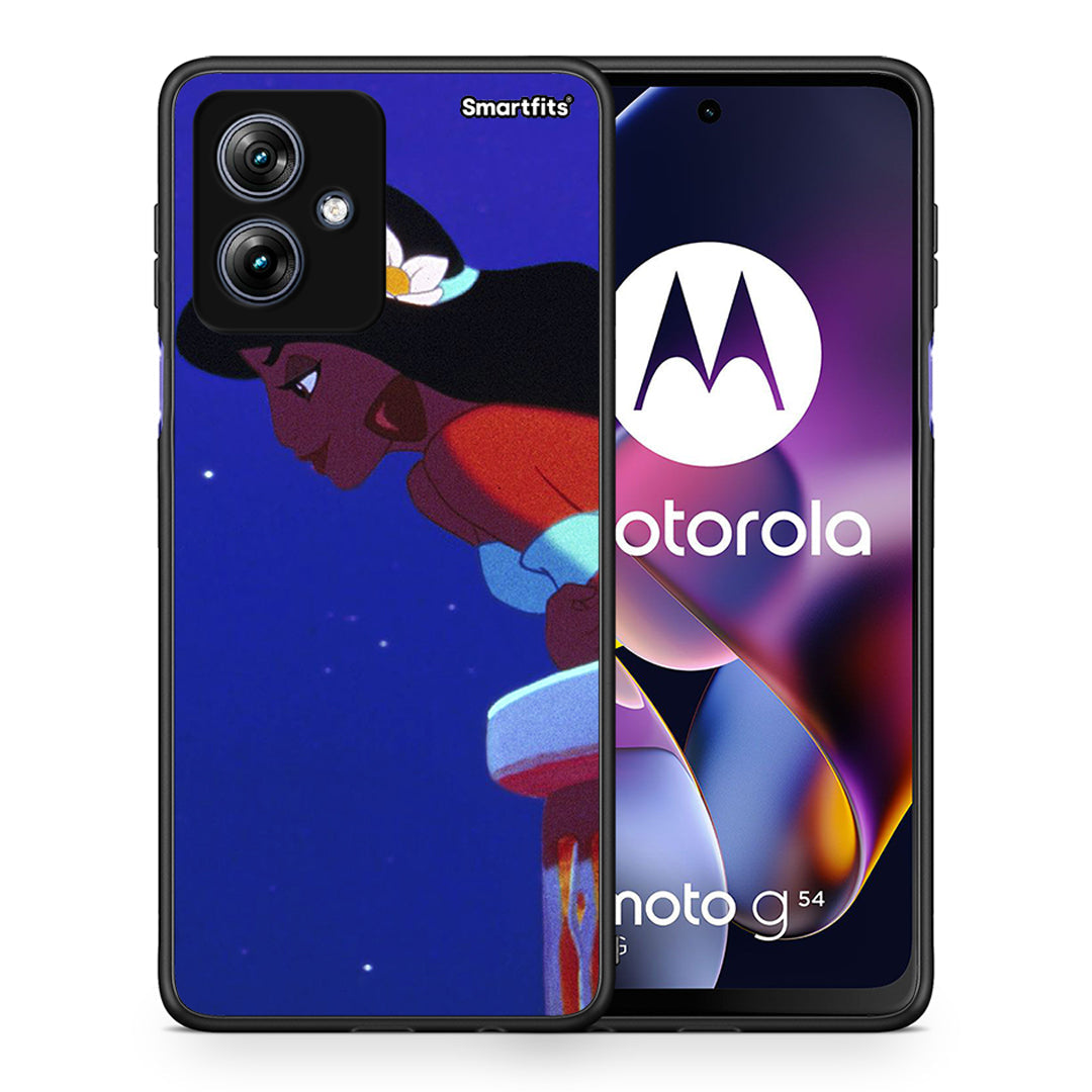 Θήκη Motorola Moto G54 Alladin And Jasmine Love 2 από τη Smartfits με σχέδιο στο πίσω μέρος και μαύρο περίβλημα | Motorola Moto G54 Alladin And Jasmine Love 2 case with colorful back and black bezels