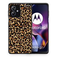 Thumbnail for Θήκη Motorola Moto G54 Leopard Animal από τη Smartfits με σχέδιο στο πίσω μέρος και μαύρο περίβλημα | Motorola Moto G54 Leopard Animal case with colorful back and black bezels