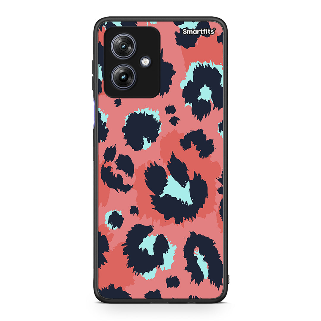 22 - Motorola Moto G54 Pink Leopard Animal case, cover, bumper