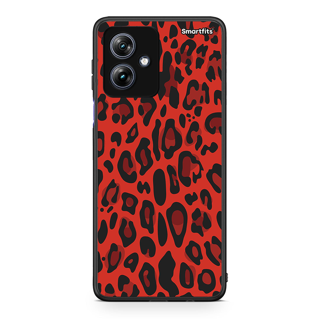 4 - Motorola Moto G54 Red Leopard Animal case, cover, bumper