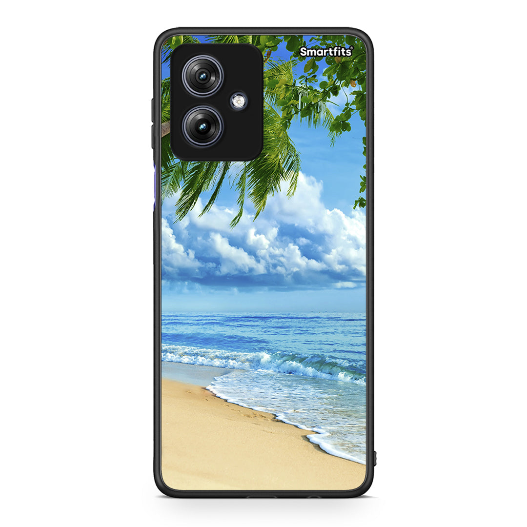 Motorola Moto G54 Beautiful Beach θήκη από τη Smartfits με σχέδιο στο πίσω μέρος και μαύρο περίβλημα | Smartphone case with colorful back and black bezels by Smartfits