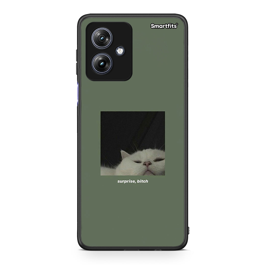 Motorola Moto G54 Bitch Surprise θήκη από τη Smartfits με σχέδιο στο πίσω μέρος και μαύρο περίβλημα | Smartphone case with colorful back and black bezels by Smartfits