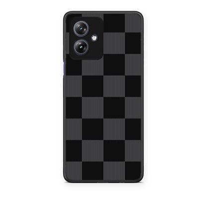 Θήκη Motorola Moto G54 Black and Charcoal Striped Checks από τη Smartfits με σχέδιο στο πίσω μέρος και μαύρο περίβλημα | Motorola Moto G54 Black and Charcoal Striped Checks case with colorful back and black bezels