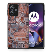 Thumbnail for Θήκη Motorola Moto G54 Born In 90s από τη Smartfits με σχέδιο στο πίσω μέρος και μαύρο περίβλημα | Motorola Moto G54 Born In 90s case with colorful back and black bezels