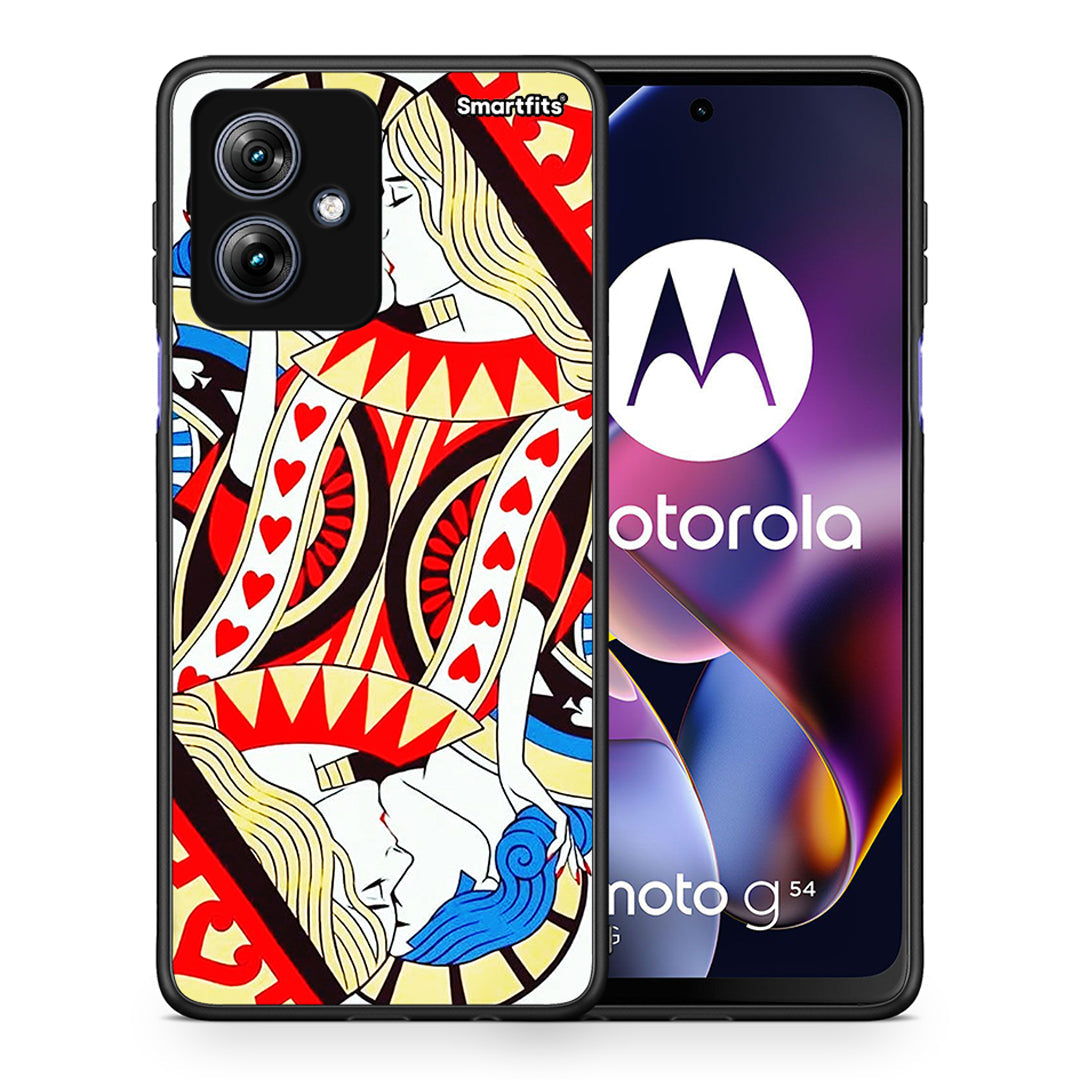 Θήκη Motorola Moto G54 Card Love από τη Smartfits με σχέδιο στο πίσω μέρος και μαύρο περίβλημα | Motorola Moto G54 Card Love case with colorful back and black bezels