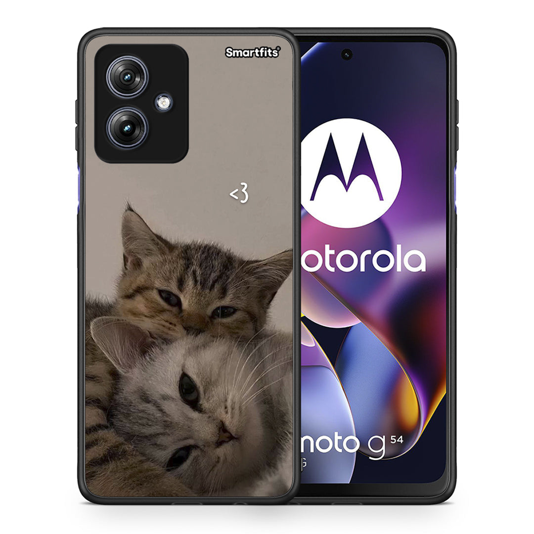 092 Cats In Love - Motorola Moto G54 θήκη