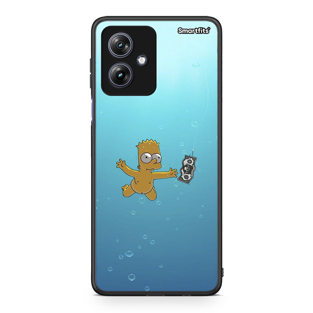 Motorola Moto G54 Chasing Money θήκη από τη Smartfits με σχέδιο στο πίσω μέρος και μαύρο περίβλημα | Smartphone case with colorful back and black bezels by Smartfits
