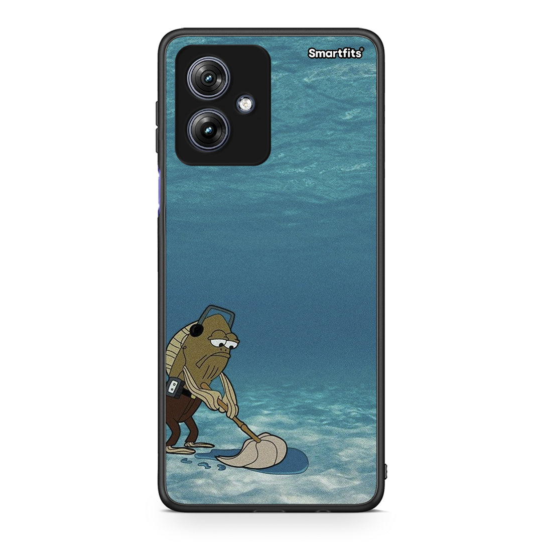 Motorola Moto G54 Clean The Ocean Θήκη από τη Smartfits με σχέδιο στο πίσω μέρος και μαύρο περίβλημα | Smartphone case with colorful back and black bezels by Smartfits