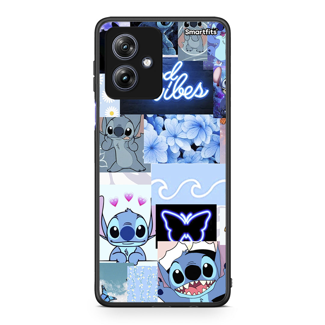 Motorola Moto G54 Collage Good Vibes Θήκη Αγίου Βαλεντίνου από τη Smartfits με σχέδιο στο πίσω μέρος και μαύρο περίβλημα | Smartphone case with colorful back and black bezels by Smartfits