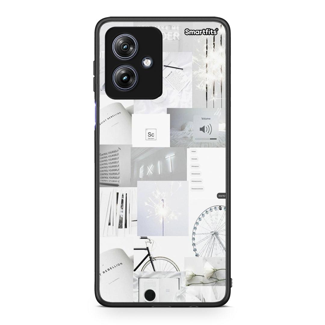 Motorola Moto G54 Collage Make Me Wonder Θήκη Αγίου Βαλεντίνου από τη Smartfits με σχέδιο στο πίσω μέρος και μαύρο περίβλημα | Smartphone case with colorful back and black bezels by Smartfits