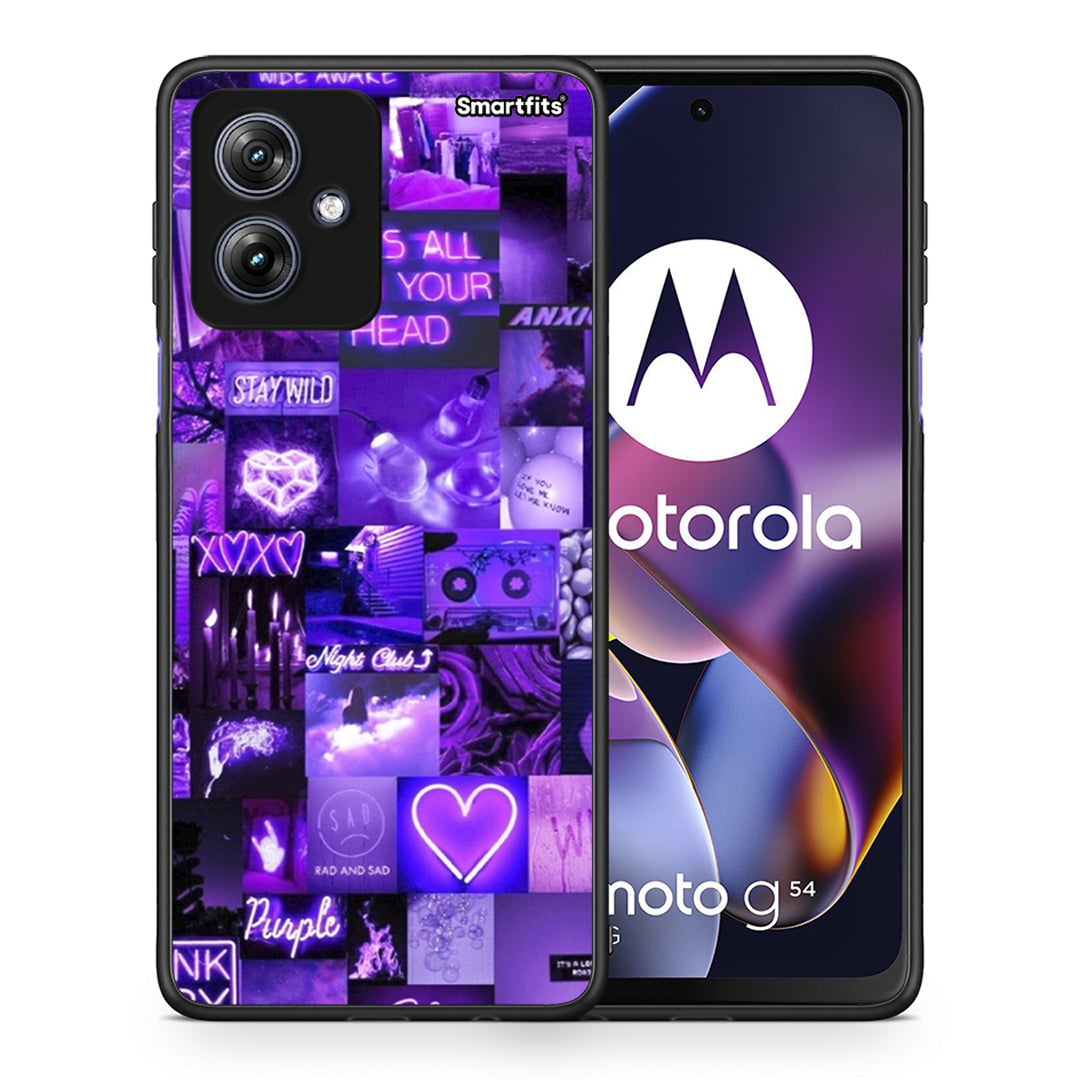 127 Collage Stay Wild - Motorola Moto G54 θήκη