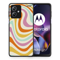 Thumbnail for Θήκη Motorola Moto G54 Colourful Waves από τη Smartfits με σχέδιο στο πίσω μέρος και μαύρο περίβλημα | Motorola Moto G54 Colourful Waves case with colorful back and black bezels